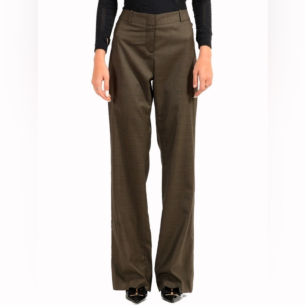 BOSS Hugo Boss Brown Wide Leg Dress Pants sz 12